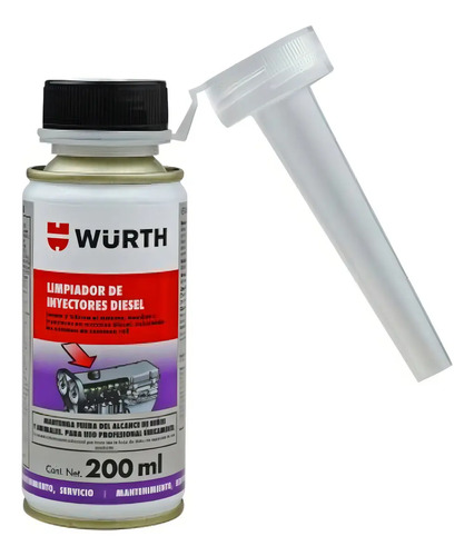 Aditivo Limpia Inyectores Diésel Wurth de 200 Ml
