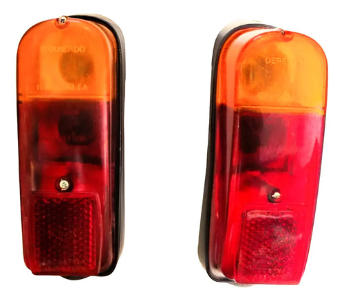 Juego Faros Traseros Fiat 600 1968 al 1980 Marca Igm Derecho Amarilla/rojo