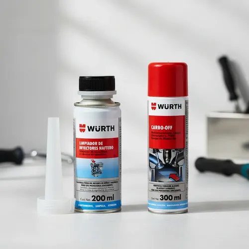 Kit Wurth: Limpia Inyectores Nafta 200ml + Carbo Off Descarbonizante Cuerpo Mariposa y Carburador 300ml